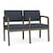 Lesro Lenox 2 Seat Tandem Seating W/ Arm, 43.5 in W 24.5 in L 32 in H LS2103 - alternate 1